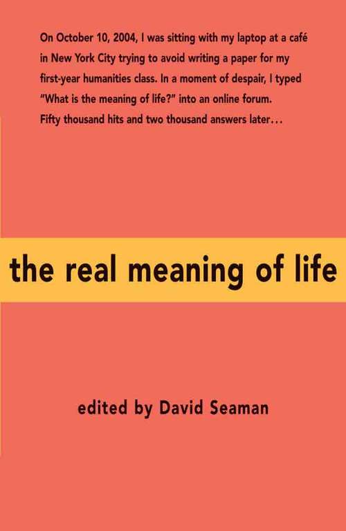 Book cover of The Real Meaning of Life