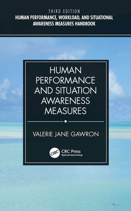 Book cover of Human Performance and Situation Awareness Measures (3)