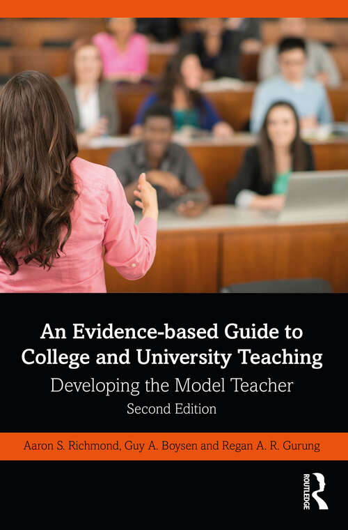 Book cover of An Evidence-based Guide to College and University Teaching: Developing the Model Teacher (2)