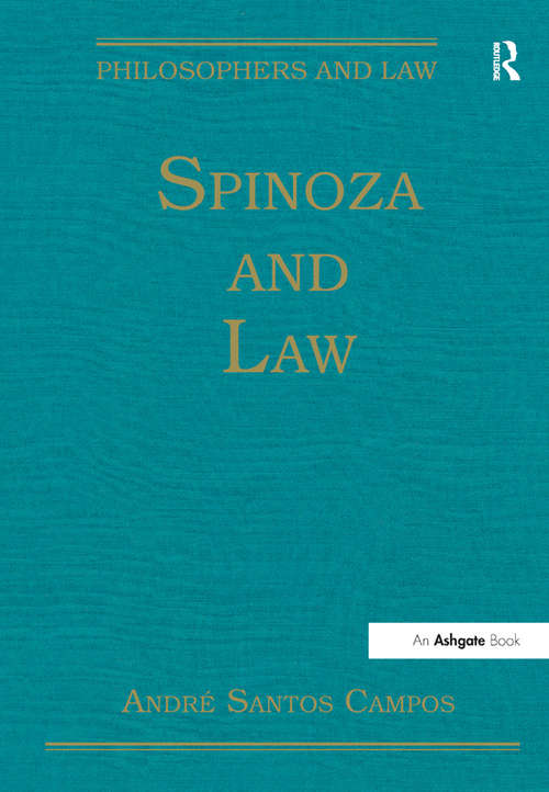 Book cover of Spinoza and Law