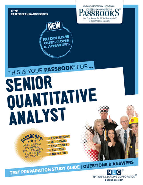 Book cover of Senior Quantitative Analyst: Passbooks Study Guide (Career Examination Series)