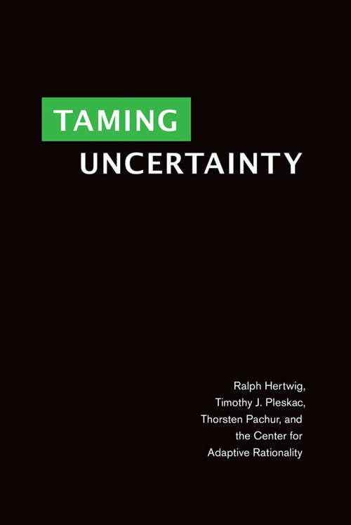 Book cover of Taming Uncertainty