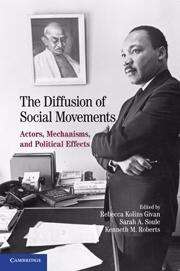 Book cover of The Diffusion of Social Movements: Actors, Mechanisms, and Political Effects