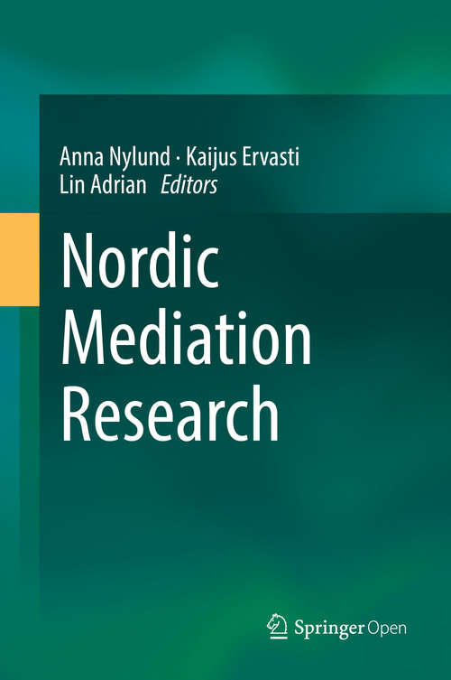 Book cover of Nordic Mediation Research (1st ed. 2018)