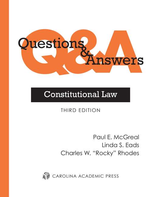 Book cover of Questions and Answers: Constitutional Law (Third Edition)