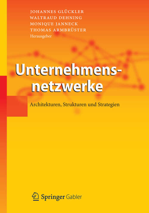 Book cover of Unternehmensnetzwerke