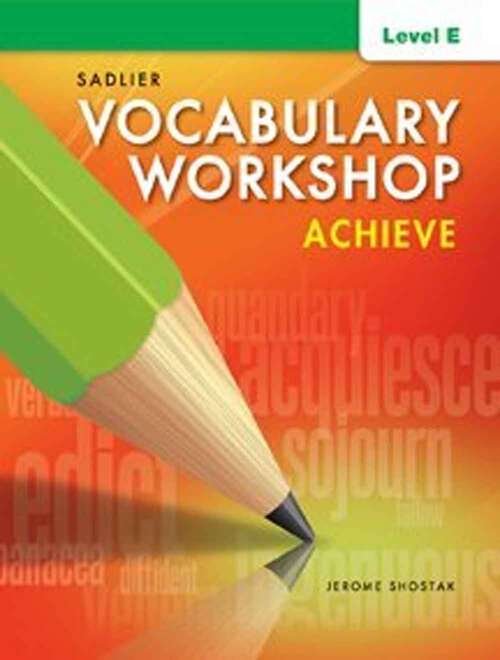 Book cover of Vocabulary Workshop Achieve Level E