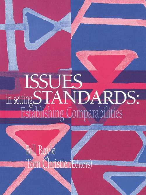 Book cover of Issues In Setting Standards: Establishing Standards