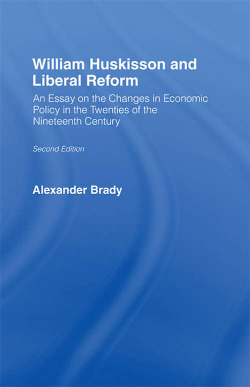 Book cover of William Huskisson and Liberal Reform (2)