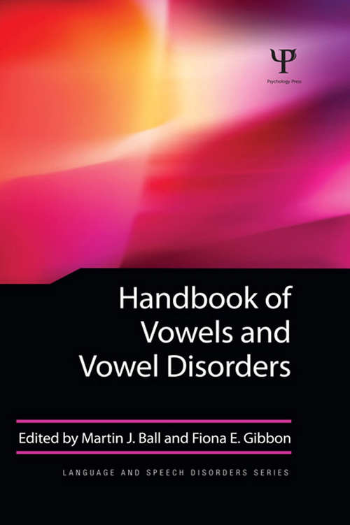 Book cover of Handbook of Vowels and Vowel Disorders