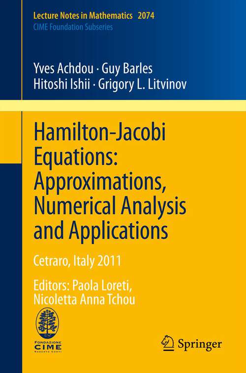 Book cover of Hamilton-Jacobi Equations: Paola Loreti, Nicoletta Anna Tchou