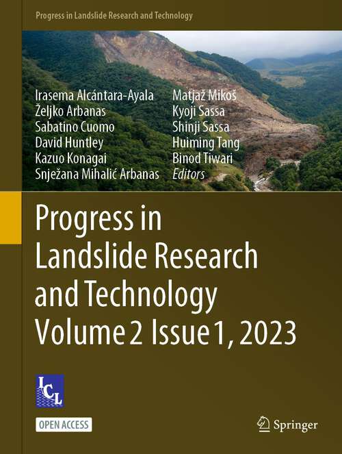 Book cover of Progress in Landslide Research and Technology, Volume 2 Issue 1, 2023 (1st ed. 2023) (Progress in Landslide Research and Technology)