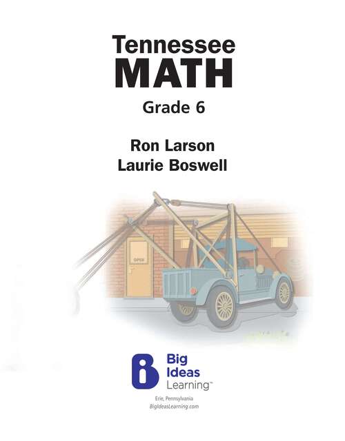 Book cover of Tennessee Math 2024 Grade 6