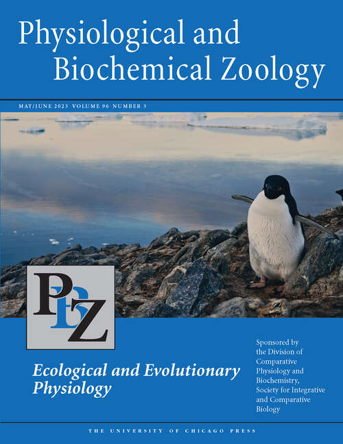 Book cover of Physiological and Biochemical Zoology, volume 96 number 3 (May/June 2023)