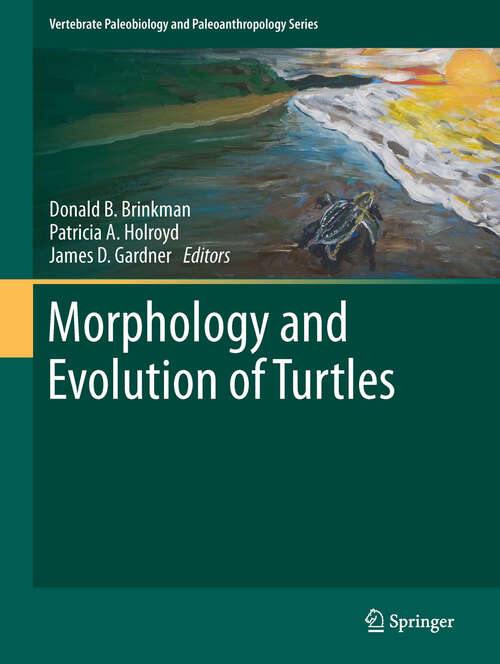 Book cover of Morphology and Evolution of Turtles