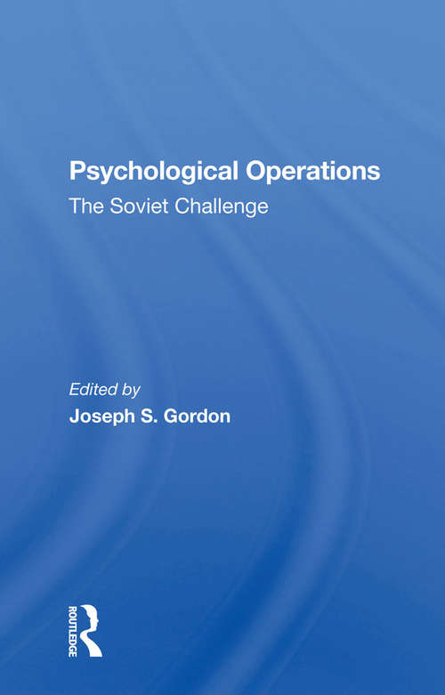 Book cover of Psychological Operations: The Soviet Challenge