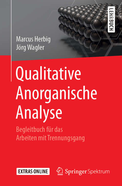 Book cover of Qualitative Anorganische Analyse: Begleitbuch Für Das Arbeiten Mit Trennungsgang (German Edition)