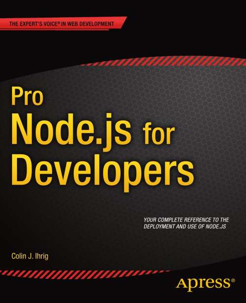 Book cover of Pro Node.js for Developers