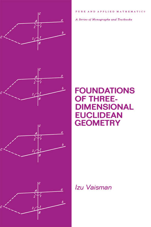 Book cover of Foundations of Three-Dimensional Euclidean Geometry