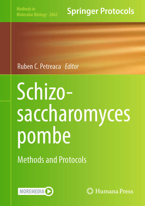 Book cover of Schizosaccharomyces pombe: Methods and Protocols (Methods in Molecular Biology #2862)