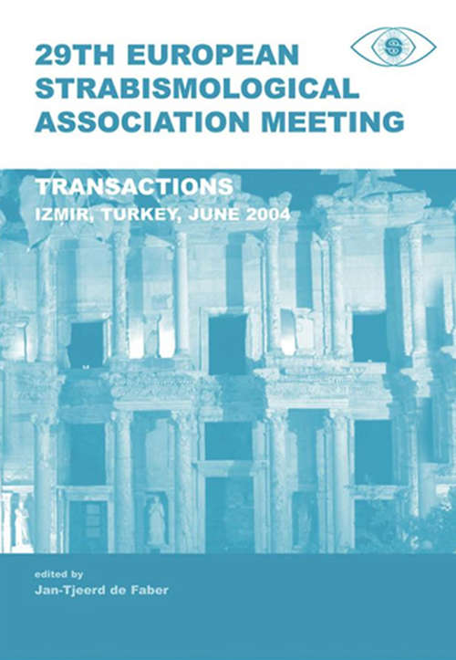 Book cover of 29th European Strabismological Association Meeting: Transactions, Izmir, June 1-4, 2004