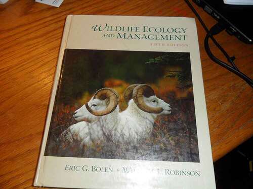 Book cover of Wildlife Ecology And Management (5)