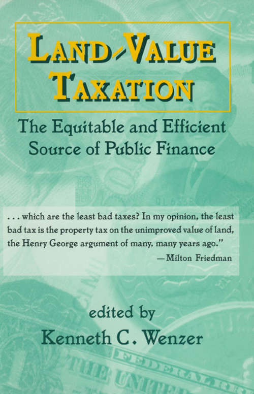 Book cover of Land-Value Taxation: The Equitable Source of Public Finance