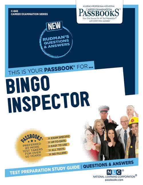 Book cover of Bingo Inspector: Passbooks Study Guide (Career Examination Series)