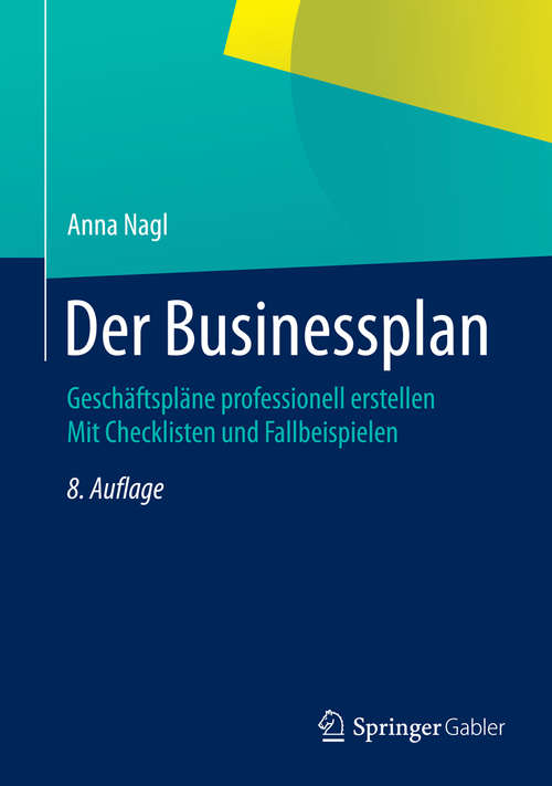 Book cover of Der Businessplan