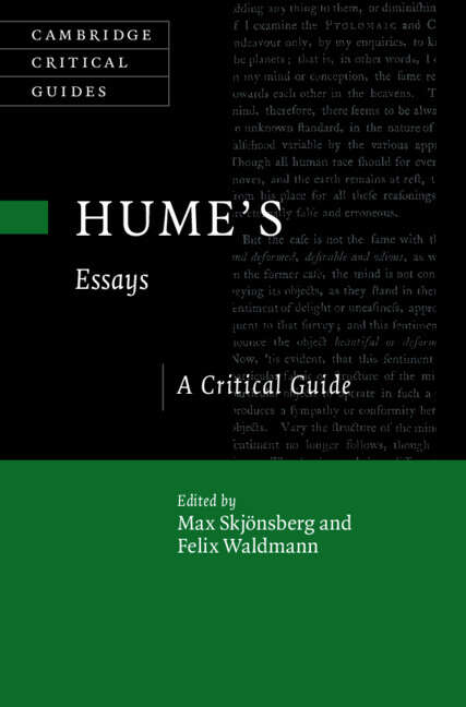 Book cover of Hume's Essays: A Critical Guide (Cambridge Critical Guides)