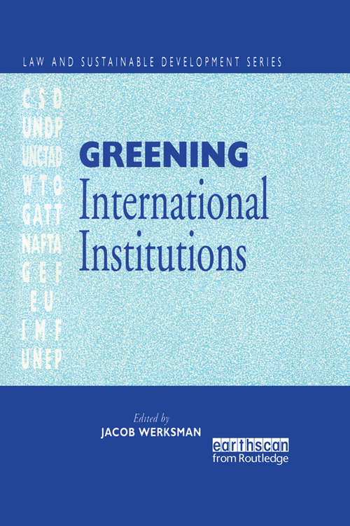 Book cover of Greening International Institutions