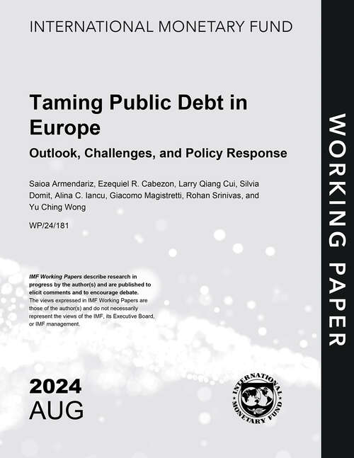 Book cover of Taming Public Debt in Europe: Outlook, Challenges, And Policy Response (Imf Working Papers)