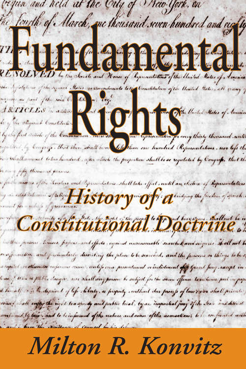 Book cover of Fundamental Rights: History of a Constitutional Doctrine