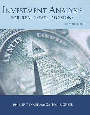Book cover of Investment Analysis for Real Estate Decisions (7th edition)