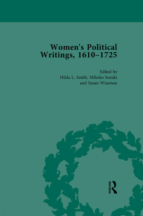 Book cover of Women's Political Writings, 1610-1725 Vol 1