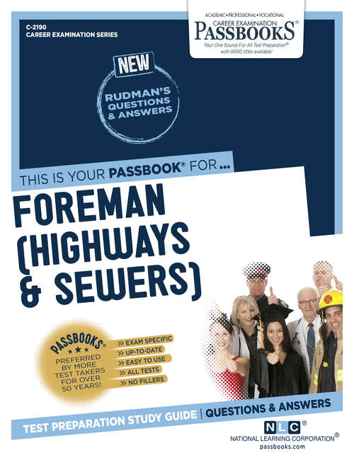 Book cover of Foreman (Highways & Sewers): Passbooks Study Guide (Career Examination Series: C-2190)