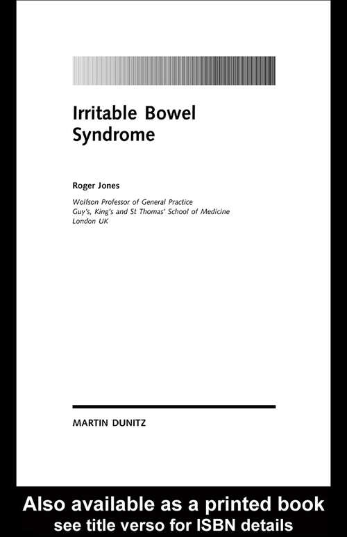 Book cover of Irritable Bowel Syndrome: pocketbook