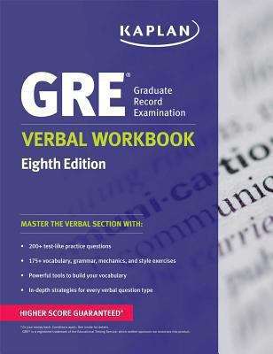Book cover of GRE® Verbal Workbook (Eighth Edition)