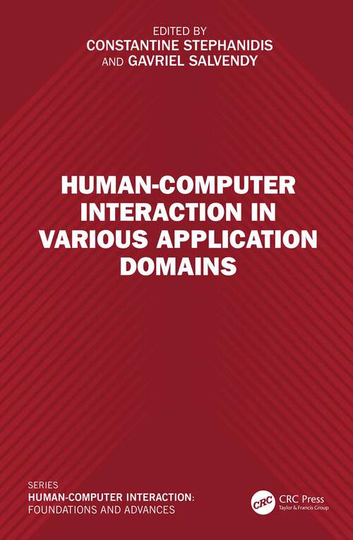 Book cover of Human-Computer Interaction in Various Application Domains