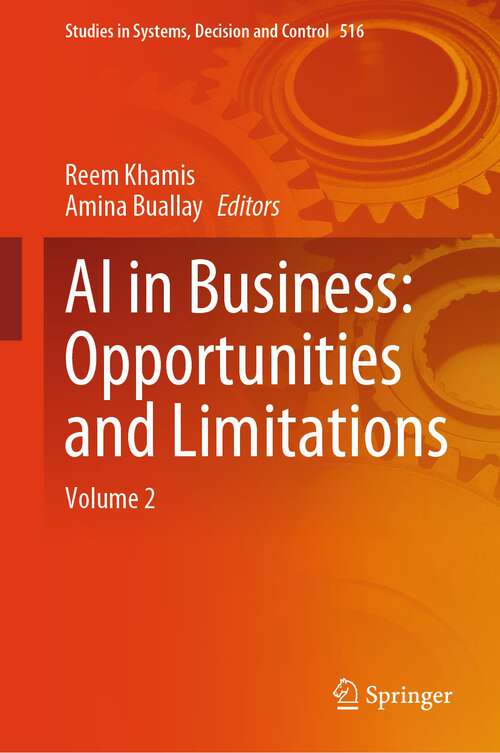 Book cover of AI in Business: Volume 2 (2024) (Studies in Systems, Decision and Control #516)