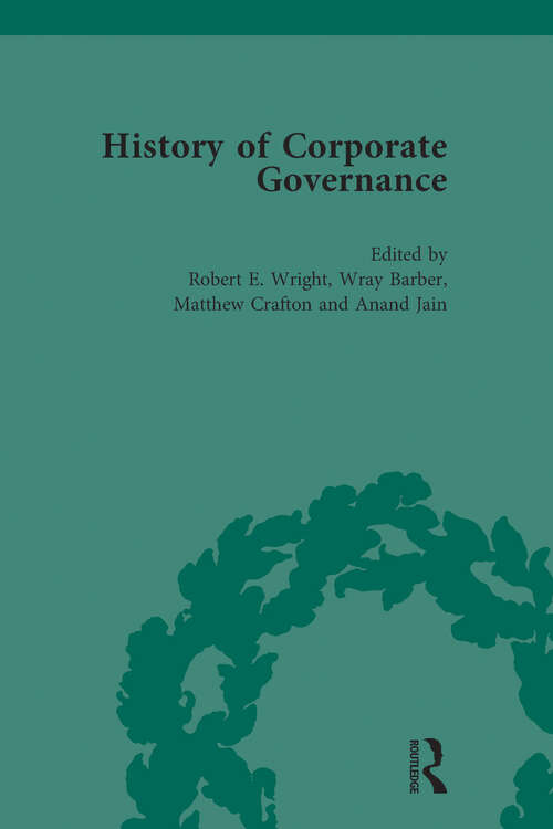 Book cover of The History of Corporate Governance Vol 5: The Importance of Stakeholder Activism