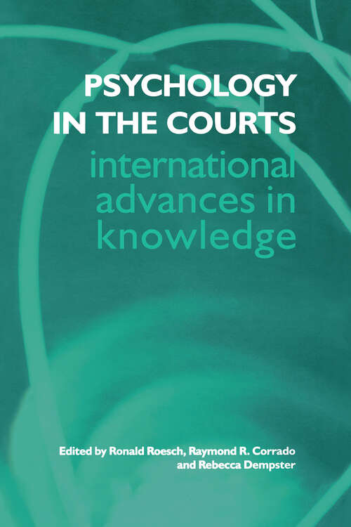Book cover of Psychology in the Courts: International Advances In Knowledge