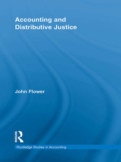 Book cover of Accounting and Distributive Justice (Routledge Studies in Accounting)