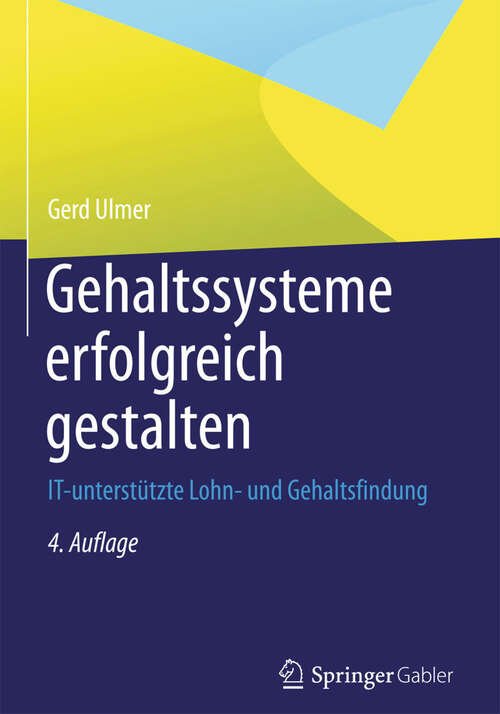 Book cover of Gehaltssysteme erfolgreich gestalten