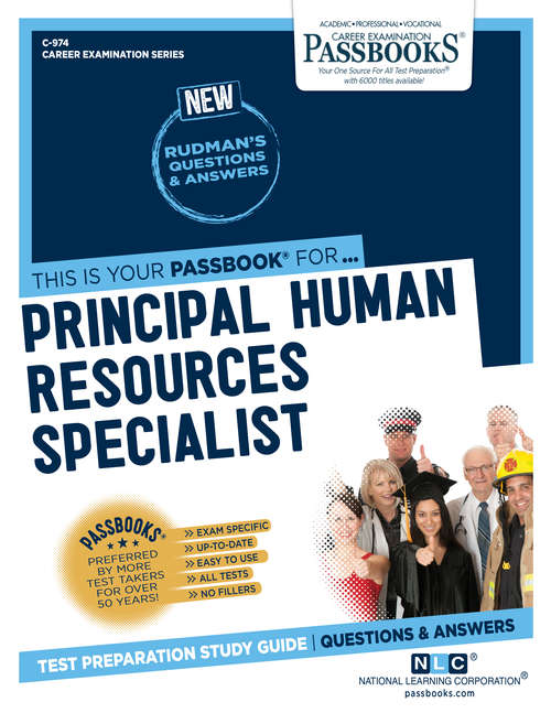 Book cover of Principal Human Resources Specialist: Passbooks Study Guide (Career Examination Series)