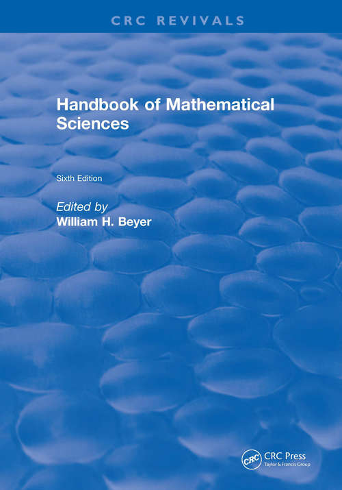 Book cover of Handbook of Mathematical Science (6)