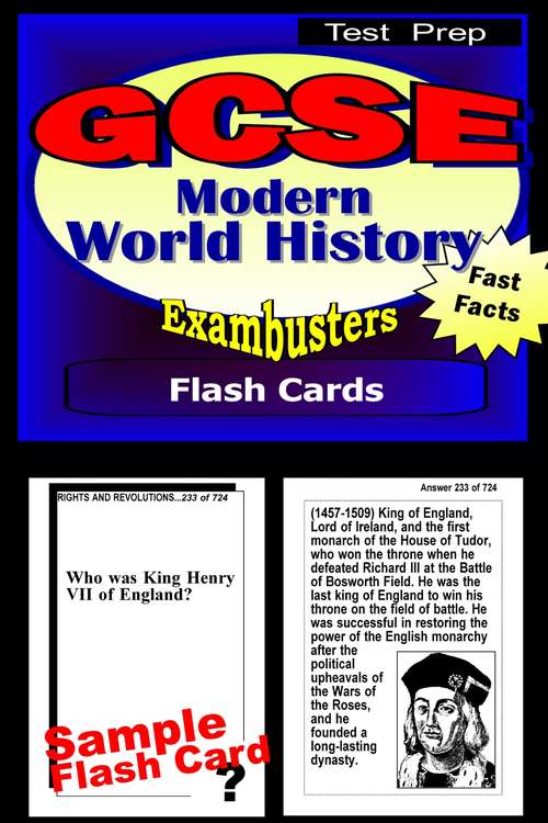 Book cover of GCSE Test Prep Flash Cards: Modern World History (Exambusters GCSE Workbook #8)