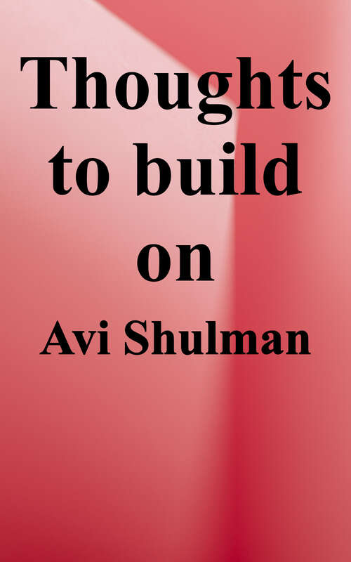 Book cover of Thoughts to Build On