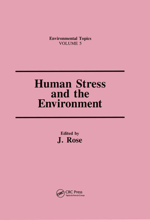 Book cover of Human Stress and the Environment