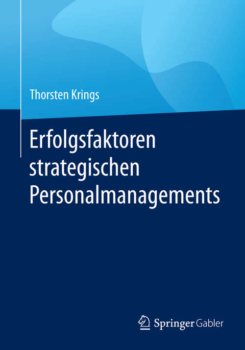 Book cover of Erfolgsfaktoren strategischen Personalmanagements
